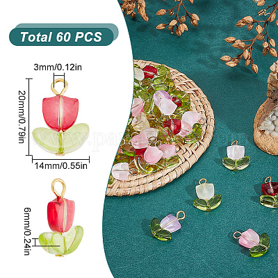 60шт подвески ручной работы лэмпворк FIND-DC0004-83-1