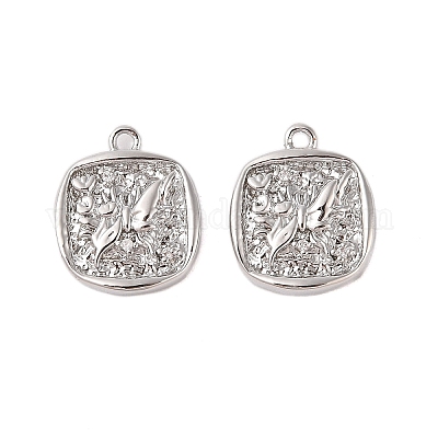 Подвески из латуни с прозрачным стеклом KK-N254-61P-1