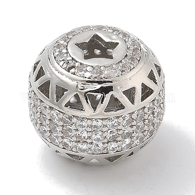 Стойки обшивки латунь микро проложить кубического циркония бусы KK-L224-031P-1