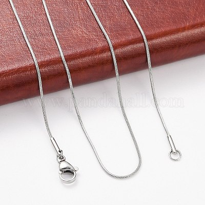 Не тускнеющие ожерелья из нержавеющей стали 304 в виде змеи NJEW-D285-02P-1