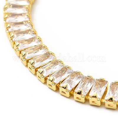 Теннисные браслеты из прозрачного кубического циркония BJEW-A132-20G-1