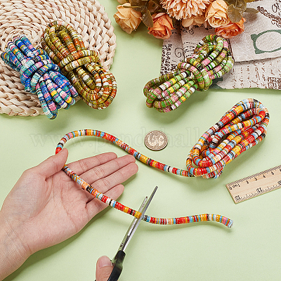 10м 4-х цветный шнур в этническом стиле с эластичной обмоткой OCOR-GA0002-62-1