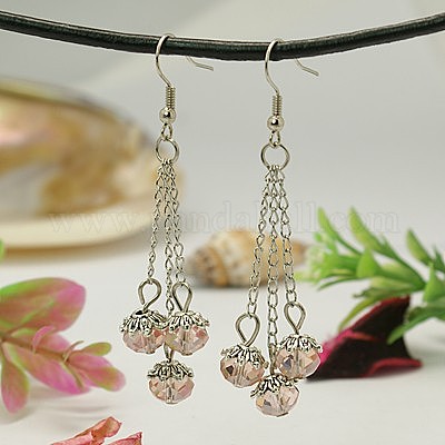 Стильные серьги канделябра тибетский стиль EJEW-JE00511-1