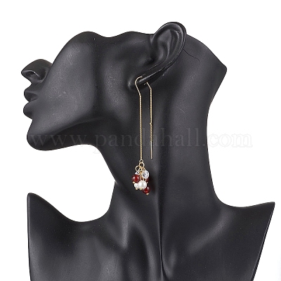 Нить для ушей из ракушек и жемчуга EJEW-JE06499-03-1