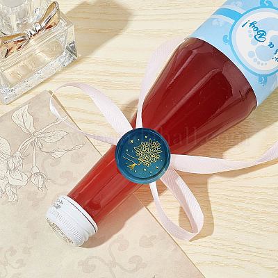 Латунная восковая печать с деревянной ручкой AJEW-WH0412-0277-1