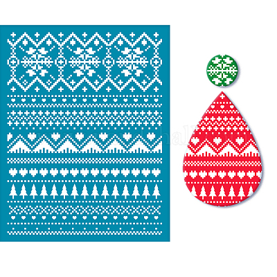 Christmas Theme Self-Adhesive Silk Screen Stencils Screen Print