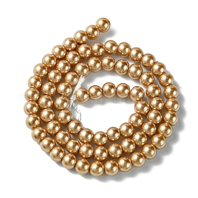 Экологичные нити жемчужных бусин из окрашенного стекла HY-A008-6mm-RB068-1