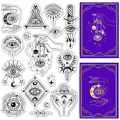 Wholesale CRASPIRE Egypt Eye Mystic Silicone Clear Stamps for Card Making  Tarot Egypt Mystery Gothic DIY Scrapbooking Transparent Rubber Seals Stamp  Greeting Words Journaling Crafting Supplies 4.3 x 6.3inch 