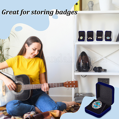 Флокированный пластиковый ящик для хранения бейджей CON-WH0105-04A-1