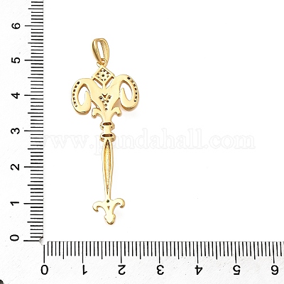 Латунные микро проложить кубического циркония большие кулоны KK-B147-04G-03-1