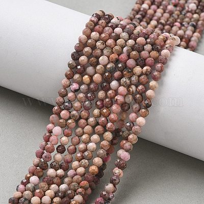 Природные родонит бисер нитей&nbsp;G-L651-C13-3.8mm-1
