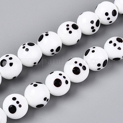 Бусы лэмпворк ручной работы LAMP-N028-21B-1