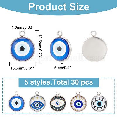 30 шт. светящиеся стеклянные подвески FIND-DC0001-80-1