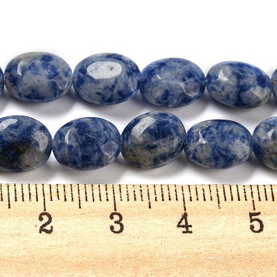 Натуральное синее пятно нитки из бисера яшмы G-M420-D08-01-1