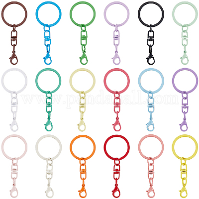 54 шт. 18 стиля застежек для брелока из железа и сплава FIND-SC0016-26-1