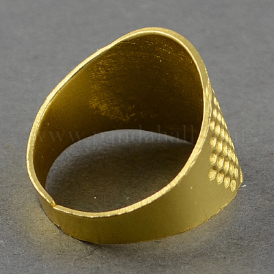 亜鉛合金リング 指を保護すると強度を増加させるための 指カン ゴールドカラー 16.5x13mm