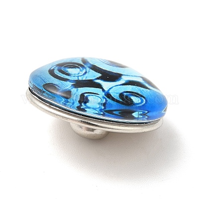 Кнопки латунь стекло кабошоны GLAA-S052-01M-1