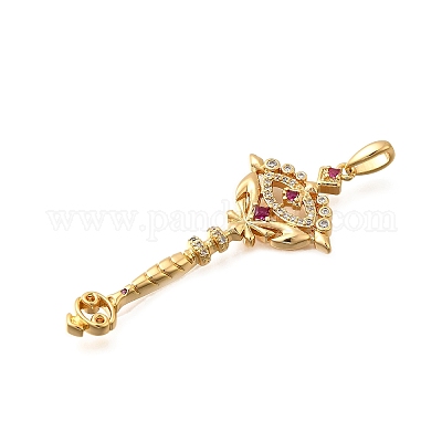 Латунные микро проложить кубического циркония большие кулоны KK-B147-04G-02-1