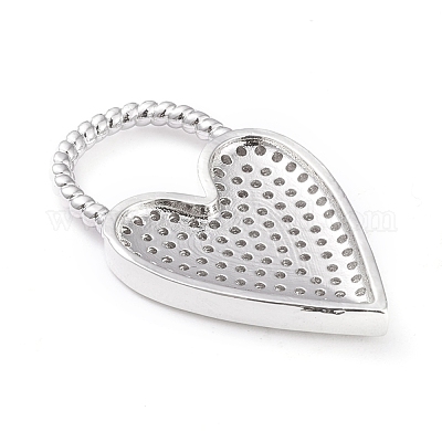 Латунные микропаве прозрачные подвески с фианитом ZIRC-L097-004P-1