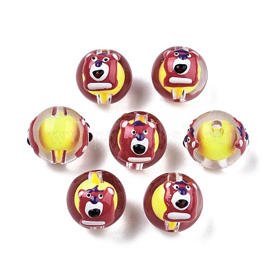 Прозрачные бусины из акриловой эмали TACR-G040-01M-1