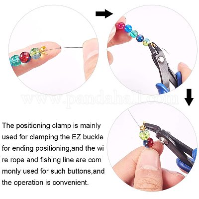 PandaHall Elite 1 pcs 65 Steel Jewelry Tool Crimping Crimper Press Plier  for DIY Jewelry Making, 130x84mm, Dark Blue