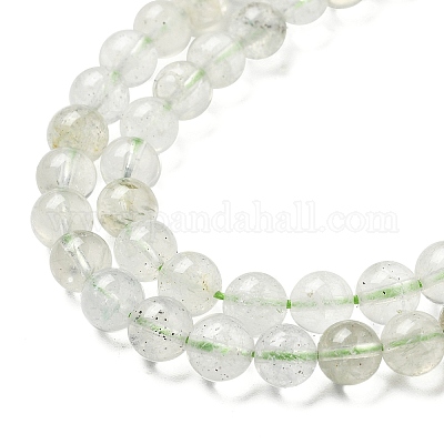 Нити бусин из натурального зеленого берилла G-F787-01-6mm-1