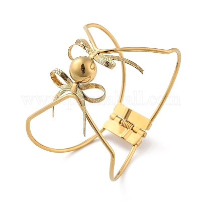 Шарнирные браслеты из нержавеющей стали 304 для женщин BJEW-Z091-08G-1