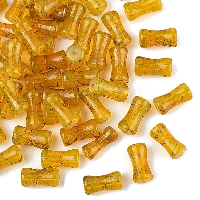 Строковые выкрашенные стеклянные бусины X1-DGLA-YW0002-02A-09-1