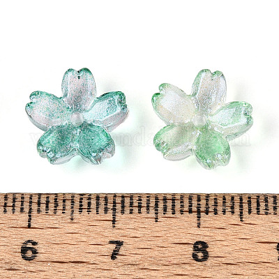 Расписные прозрачные стеклянные шапочки для запекания DGLA-N014-06B-02-1