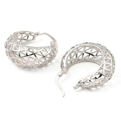 Серьги-кольца из латуни&nbsp;EJEW-I289-07P-1