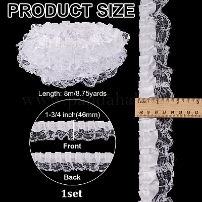 7.7~8 м кружевная лента с цветочным узором OCOR-FG0002-35A-1
