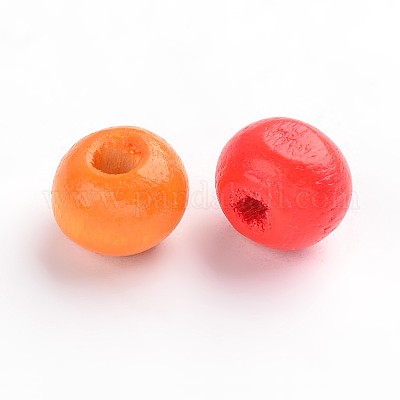 Крашеные натуральные деревянные бусины TB102Y-1