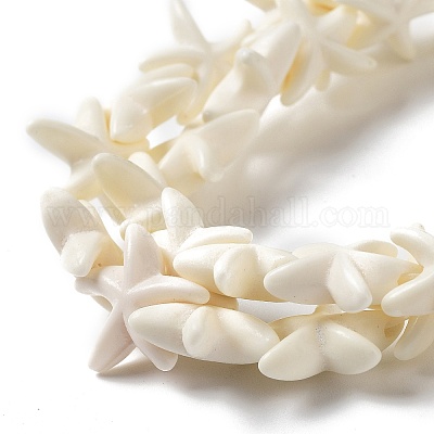 Нити из синтетических бирюзовых бусин G-A218-03-1