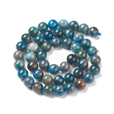 Натуральные апатитовые бусины X-G-E481-05-8mm-01-1