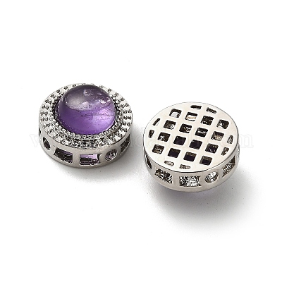 Латунные многорядные звенья из натурального аметиста KK-D366-01P-C-1