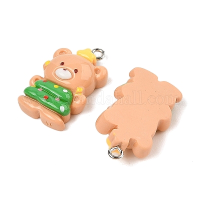 Подвески из непрозрачной смолы на рождественскую тематику RESI-S08-03E-1