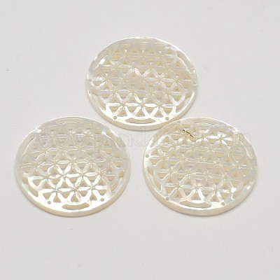 Естественно перламутр оболочки подвески SSHEL-L002-18-1