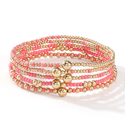 5 шт. стеклянных бусин и бусин CCB для браслетов TB4137-5-1