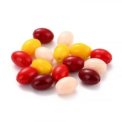 Овальные непрозрачные стеклянные бусины&nbsp;GLAA-C013-04A-1