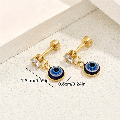 Серьги-гвоздики из нержавеющей стали от сглаза ZF6859-1