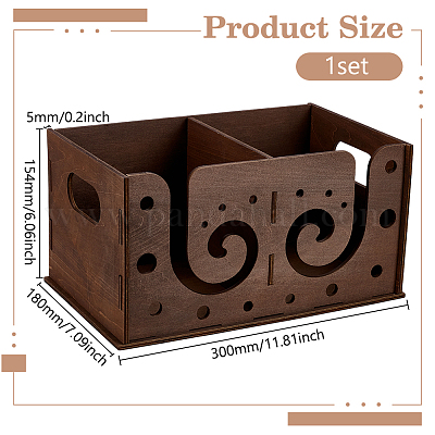 Комплект ящиков для хранения пряжи из мдф CON-WH0095-130A-1