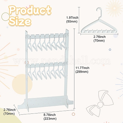 2-слойная акриловая стойка для хранения сережек в стиле вешалки ST-CJ0034-03-1
