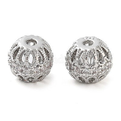 Латунные микропаве из прозрачного кубического циркония KK-U028-23P-1