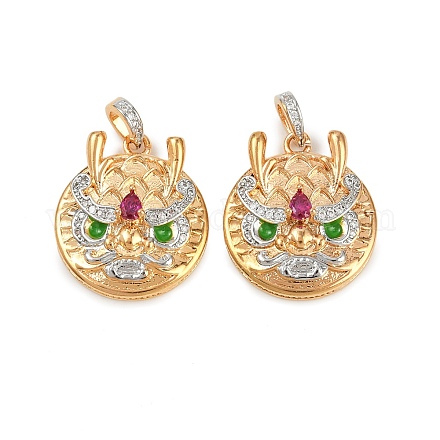 Латунные микро проложить кубического циркония подвески KK-K351-53G-1