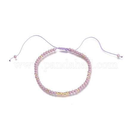 Bracciali di perline intrecciati con fili di nylon regolabili BJEW-JB05528-05-1