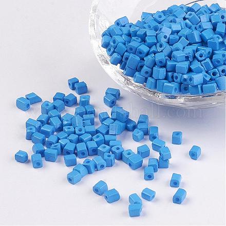 Cube Opaque Colours Glass Seed Beads SEED-R026-A13-1