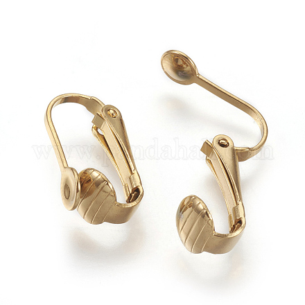 Accessoires d'oreilles clips à vis en 304 acier inoxydable avec placage sous vide X-STAS-F094-15-1