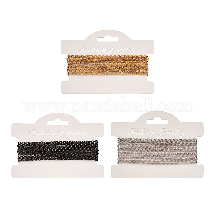 Yilisi 6m 3 Colors Vacuum Plating 304 Stainless Steel Textured Cable Chains CHS-YS0001-04-1