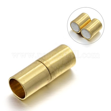 Column Brass Magnetic Clasps KK-N0082-06-1