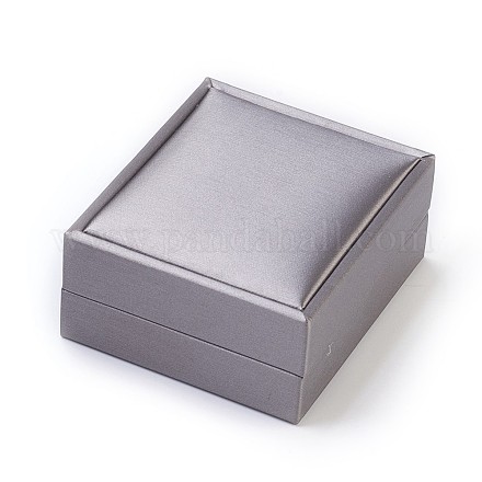 Imitacion de cuero de la pu cubierto de joyas de madera colgante cajas OBOX-F004-12C-1
